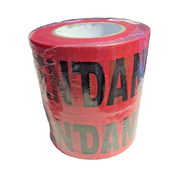 Halloween Decorations - Red Danger Do Not Enter Tape 3"x1000 Ft. Roll x 2 rolls - Picture 9 of 9
